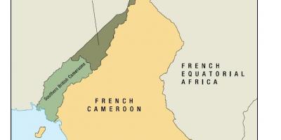Kort af uno stöðu Kamerún