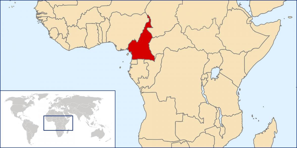 Kort af Kamerún staðsetningu