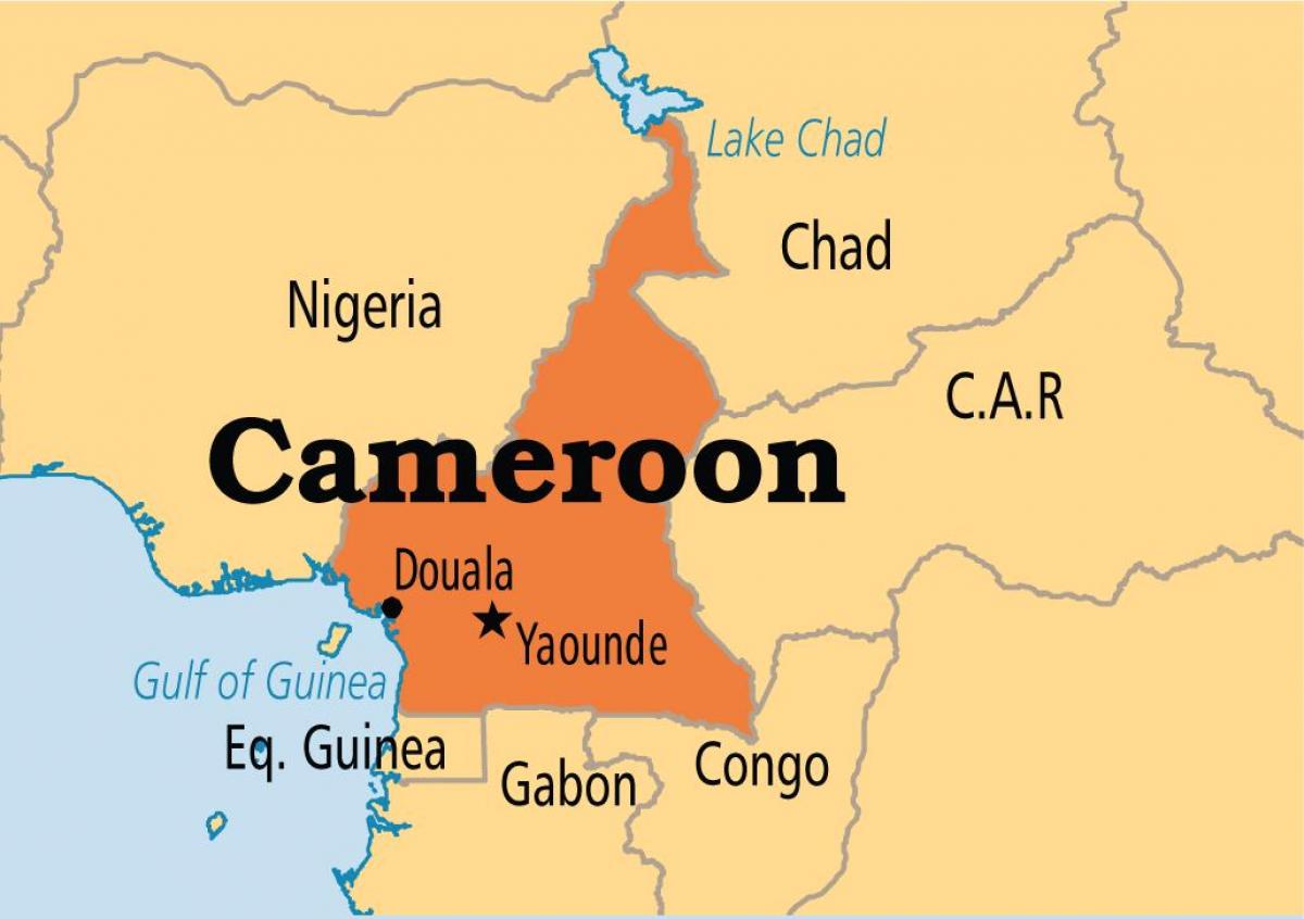 Kort af yaounde Kamerún