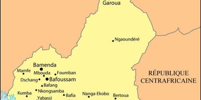 Kort af douala Kamerún