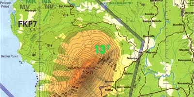 Kamerún fjöll kort