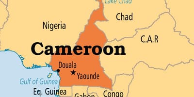 Kort af yaounde Kamerún